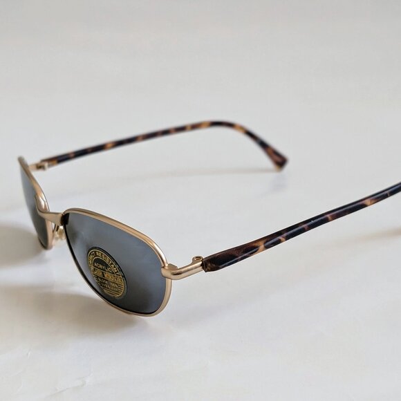 NWT Vintage 90's Rectangle Metal Combo Sport Sunglasses (M. Gold) - Picture 3 of 5